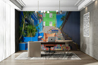 Colorful mosaic steps design
