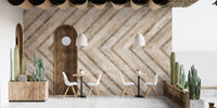 Geometric Cement Stone Mosaic Wall Mural - Giffywalls, B380