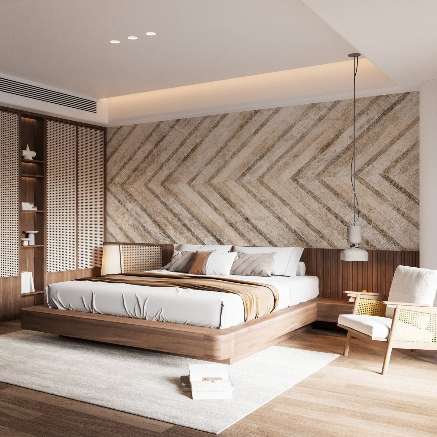 Geometric Cement Stone Mosaic Wall Mural - Giffywalls, B380
