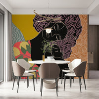 Mother's Embrace Wall Mural wallpaper mural in a minimalist lounge., GD7872