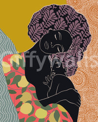 Mother's Embrace Wall Mural wallpaper mural for a contemporary flat., GD7872
