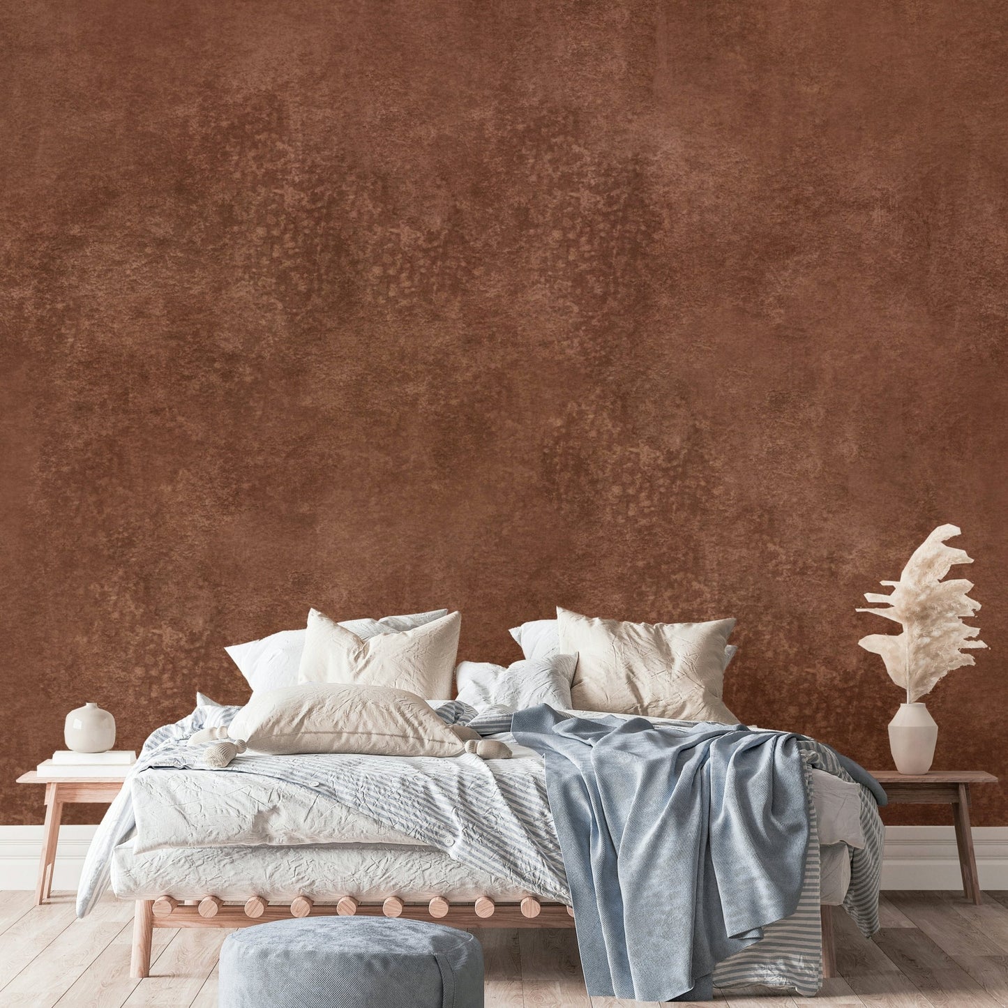 Painterly effect earthen wallpaper
