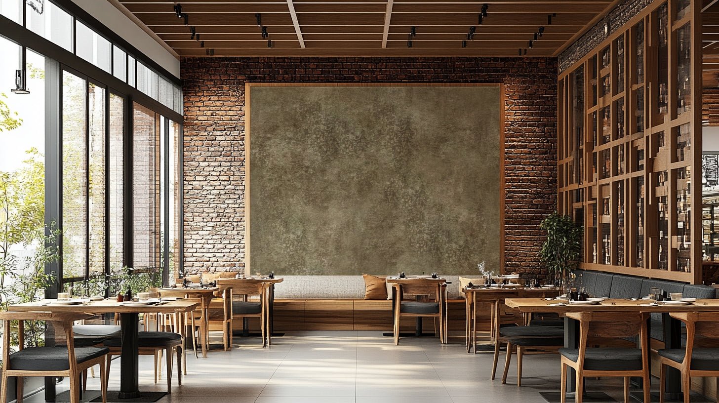 Natural brown wall mural design

