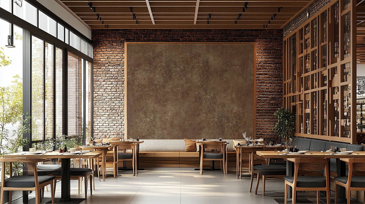 Earthy neutral wall mural
