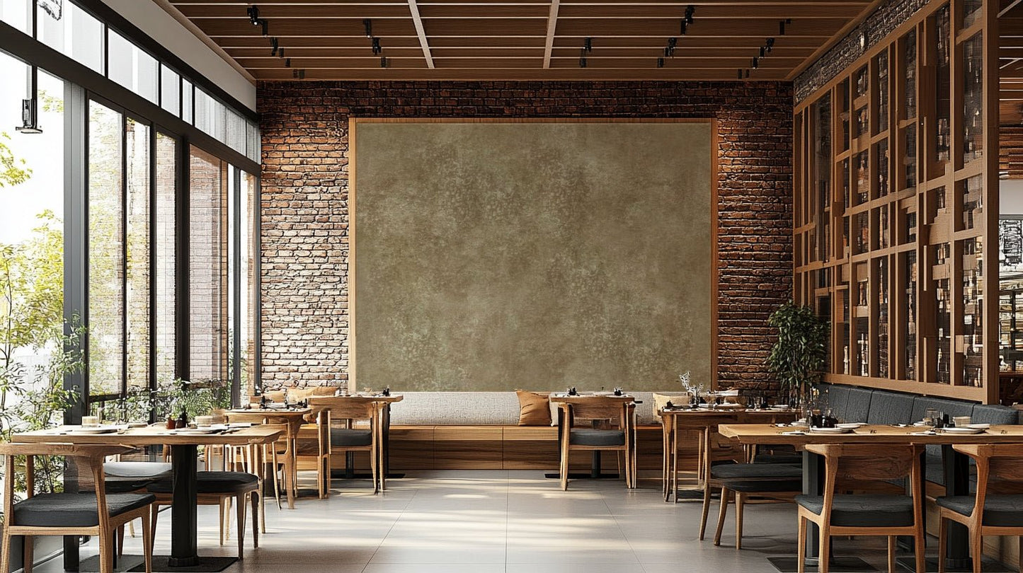 Subtle movement in ochre tones
