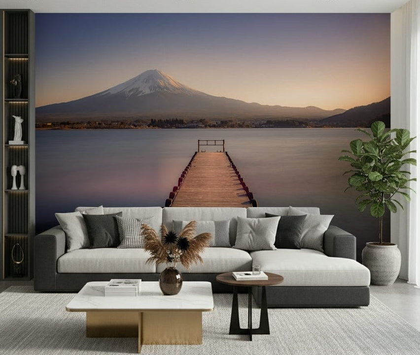 Mount Fuji serenity wall mural with peaceful mountain scenery GD7279
