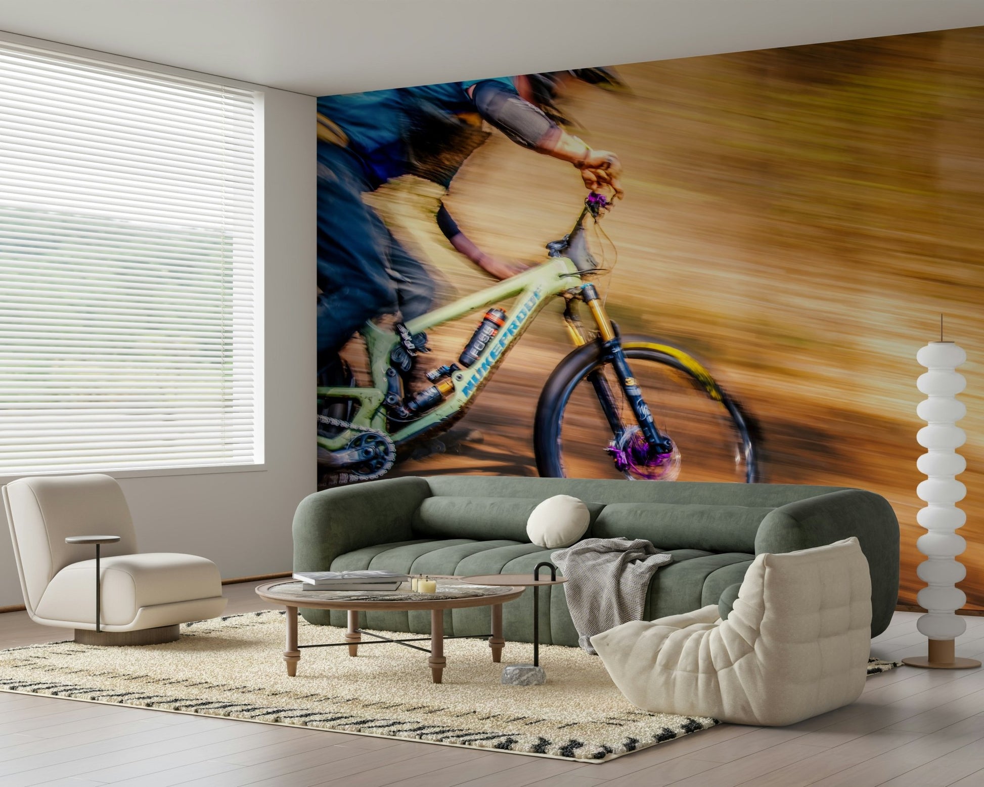 A serene abstract action wall mural for your decor., GD5846