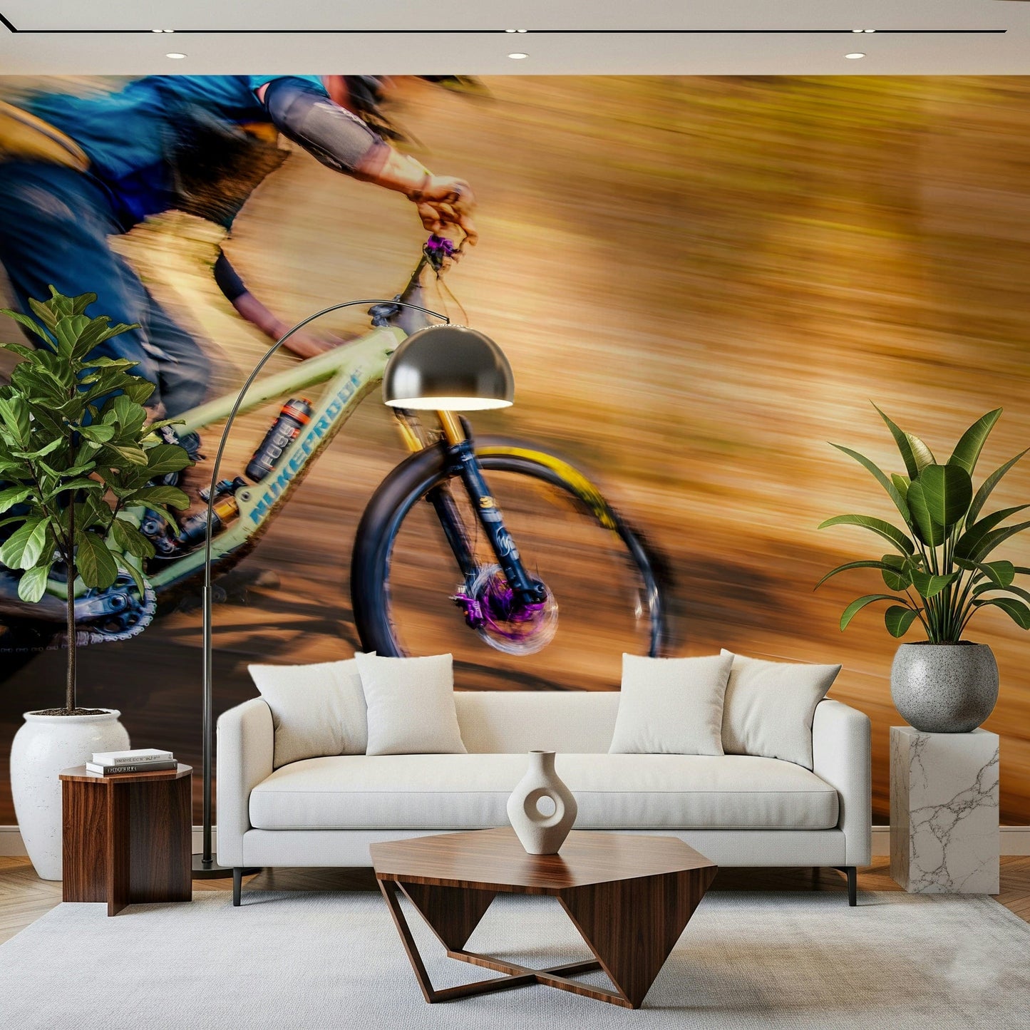 A contemplative intense sport wallpaper mural for a feature wall., GD5846