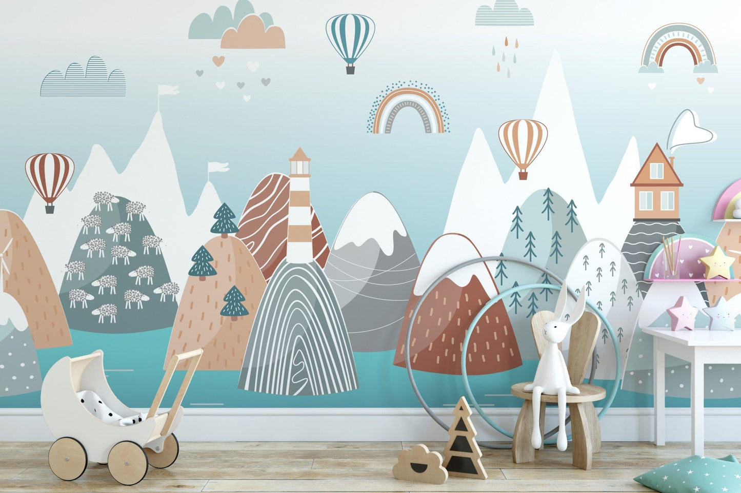 Abstract Mountain with Sea Wallpaper - Giffywalls A893