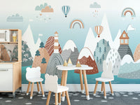 Abstract mountain sea wallpaper A893
