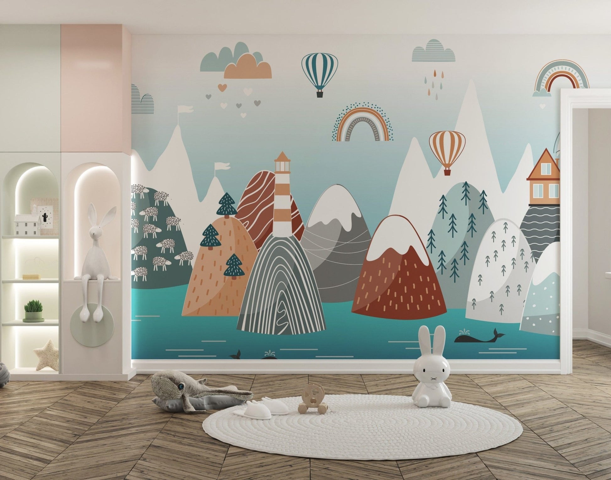 Abstract Mountain with Sea Wallpaper - Giffywalls A893