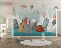 Abstract Mountain with Sea Wallpaper - Giffywalls A893
