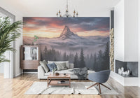 Jagged summit pattern featured in Mountain Majesty wall mural.GD9461
