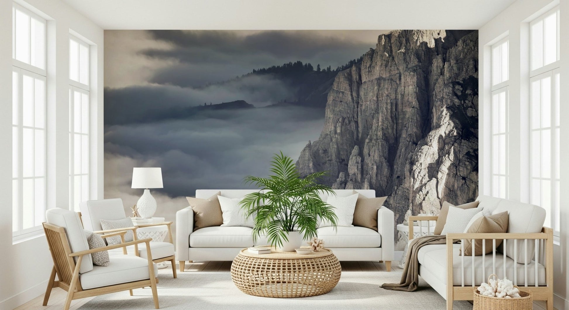 A classic mountain peak wallpaper for walls.