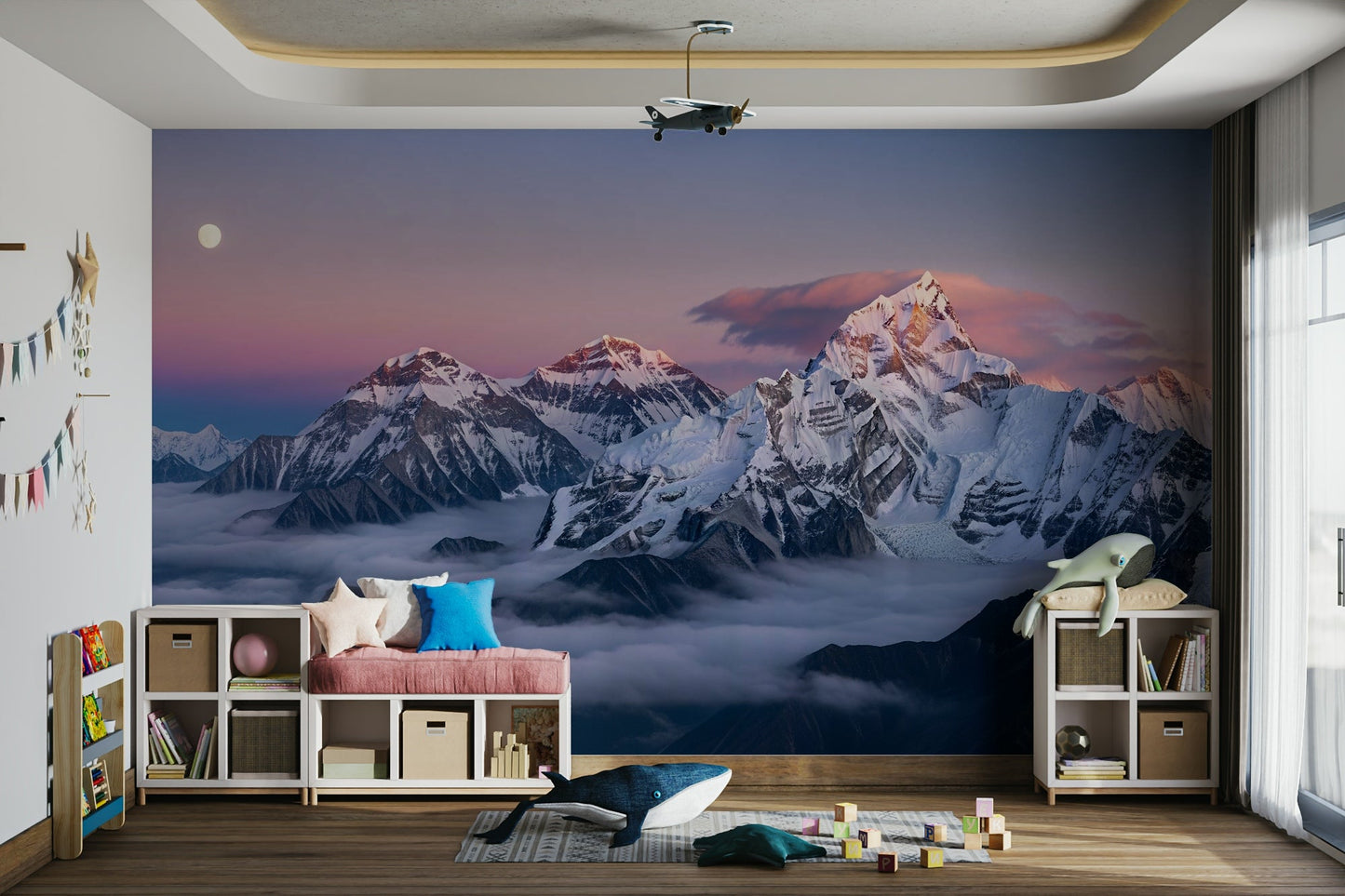 The design feels grand yet peaceful.

