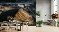 A contemplative dramatic vista wallpaper mural for a feature wall.