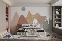 Calm Mountain View Kids Room Mural
 A415