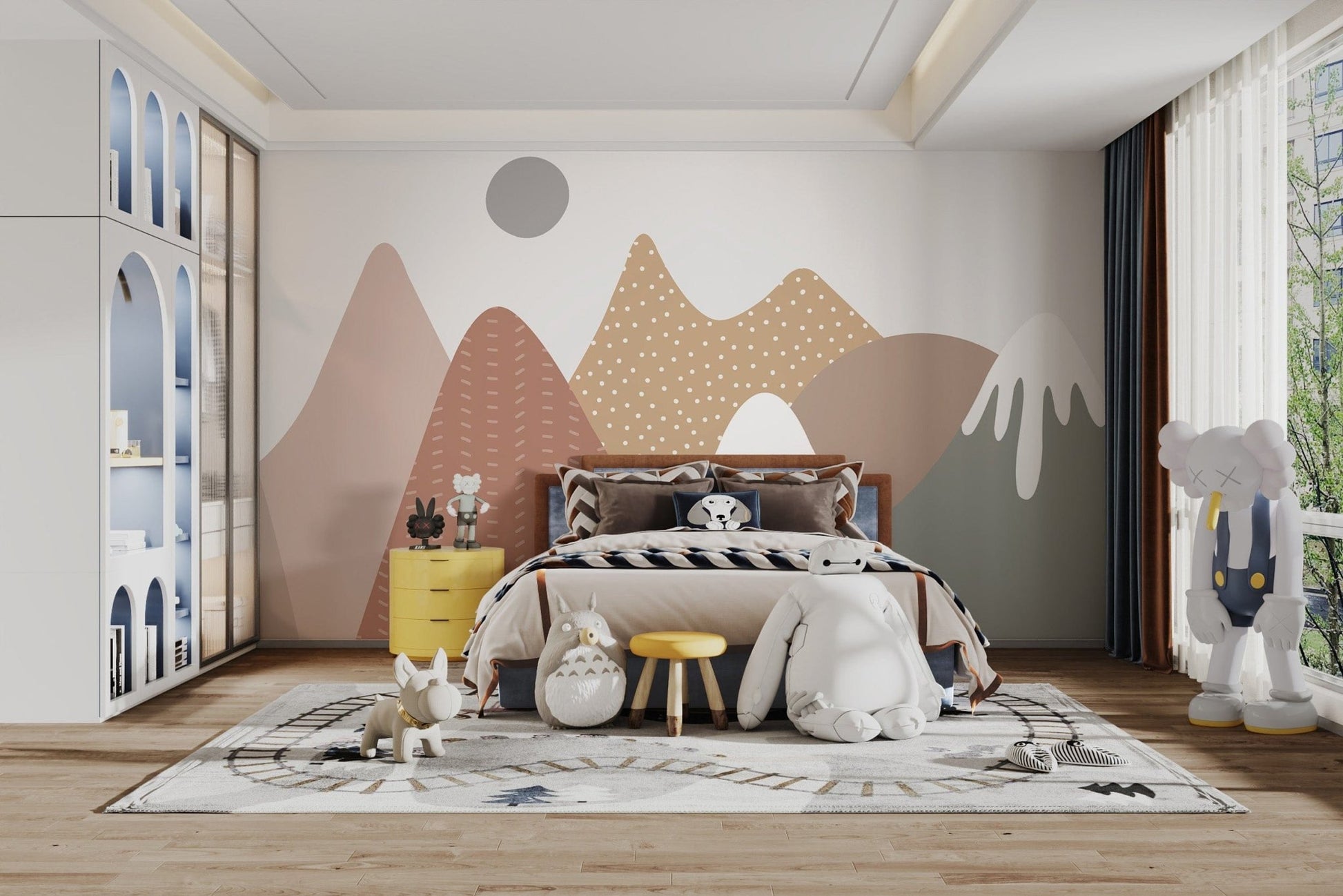 Serene Mountain Nursery Wall Mural
 A415