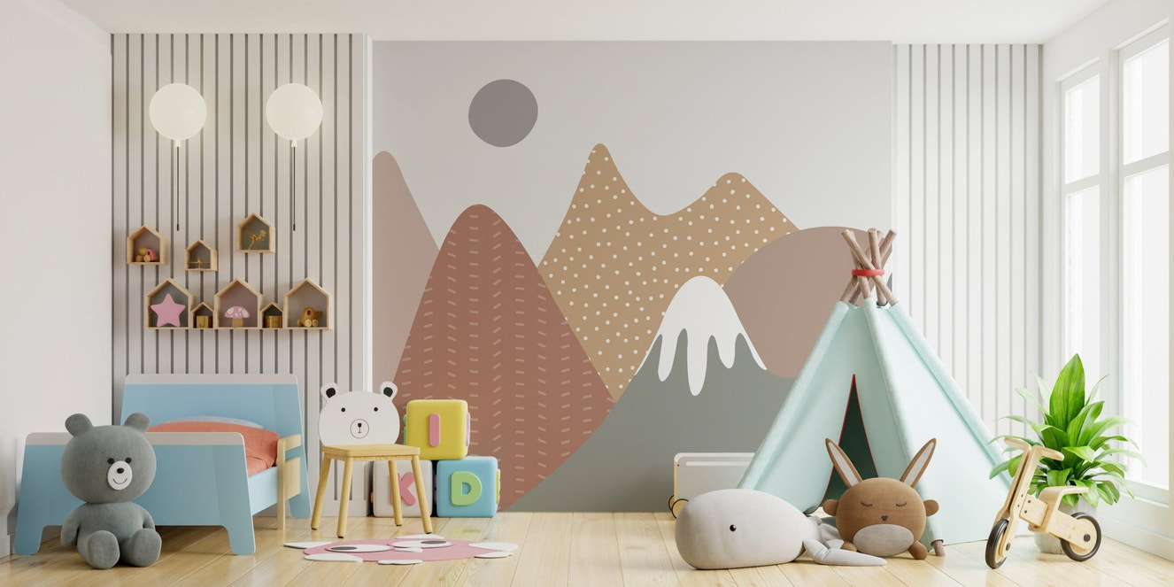 Mountain Scenery Nursery Wallpaper

