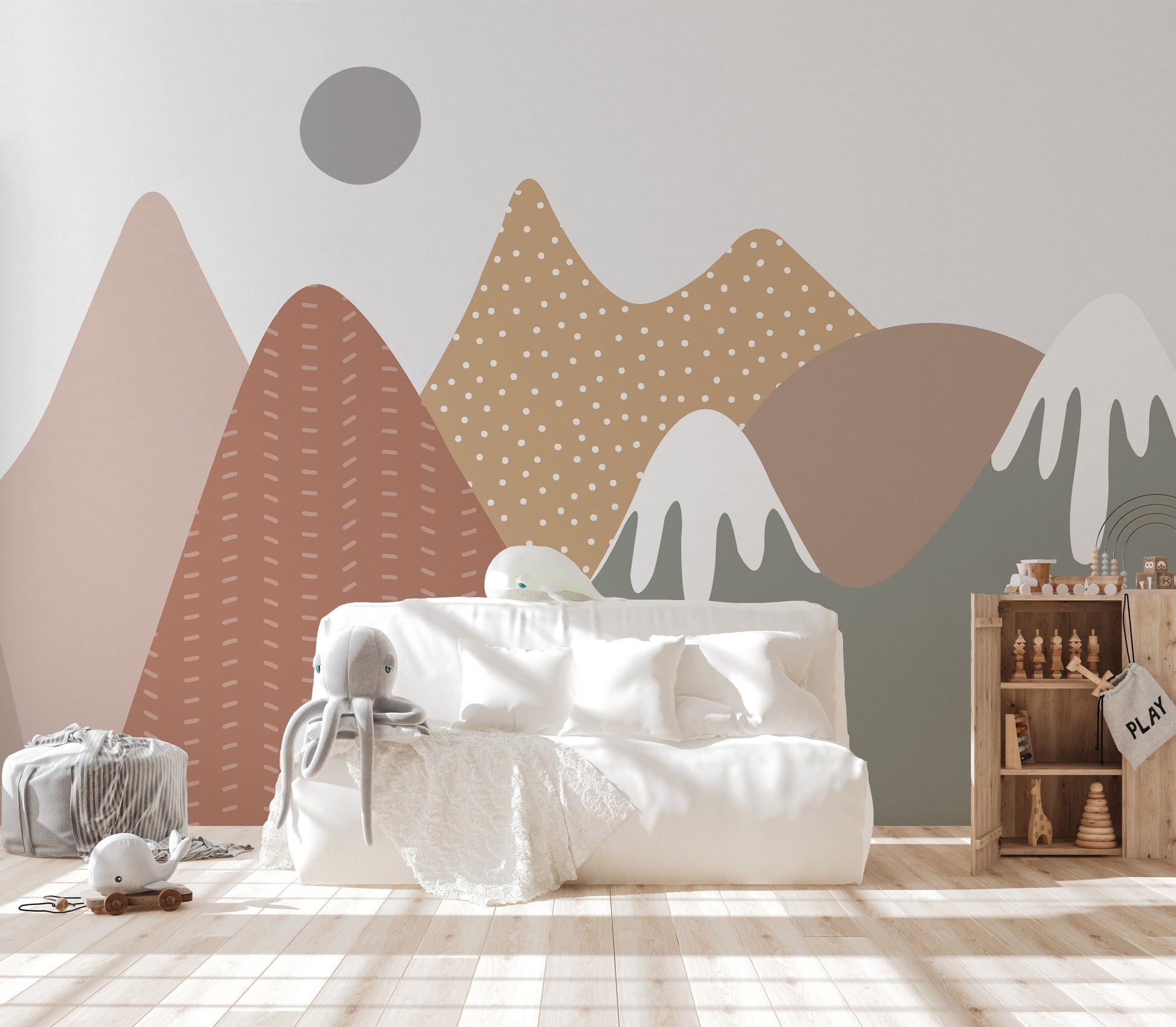 Nature-Themed Nursery Wallpaper
