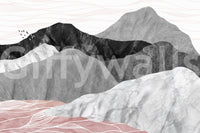 A high-quality minimalist peak wall mural for walls., GD5648