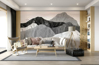 An artistic scenic landscape mural on minimalist wallpaper., GD5648