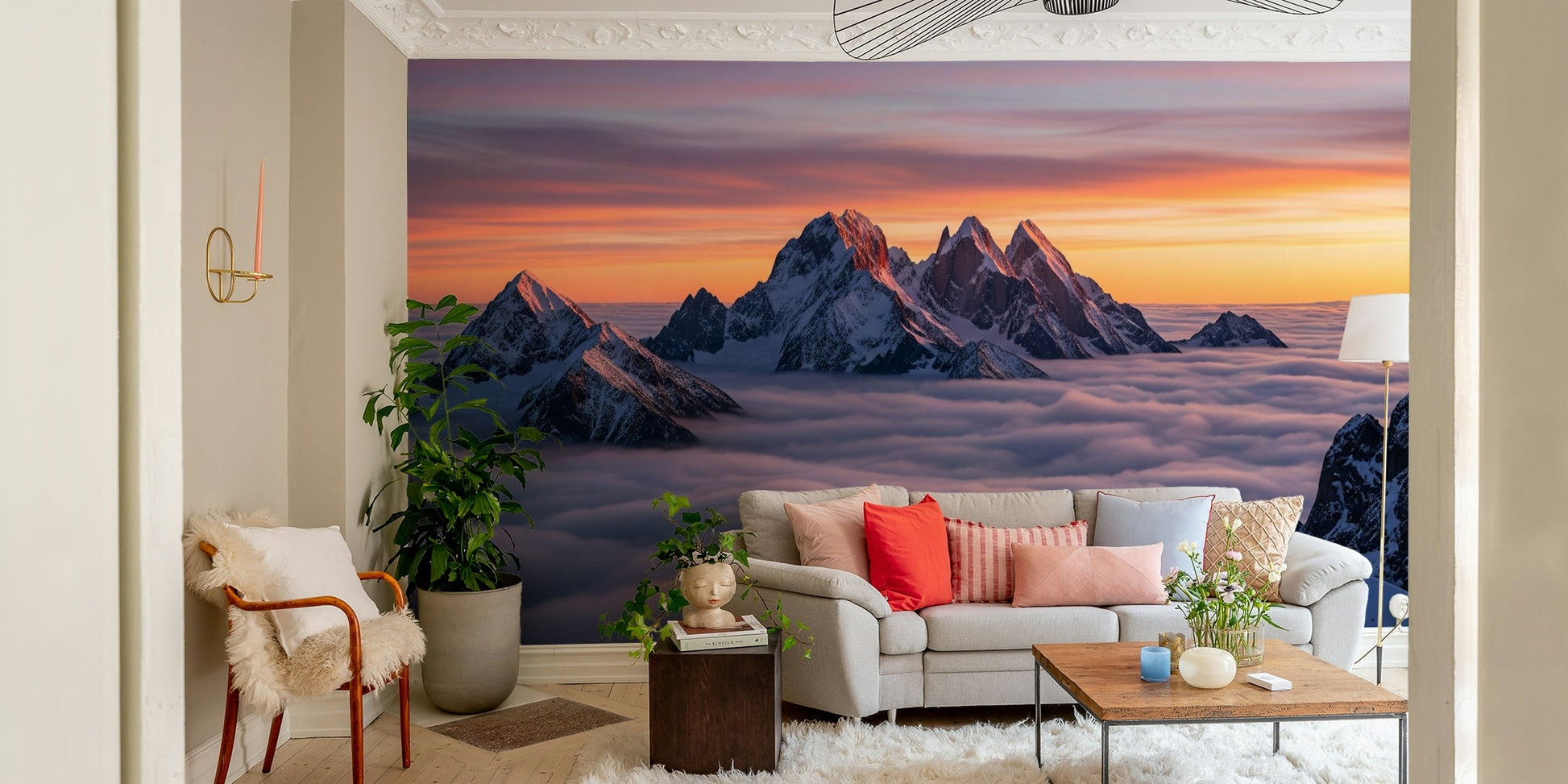 The composition is balanced and peaceful.
