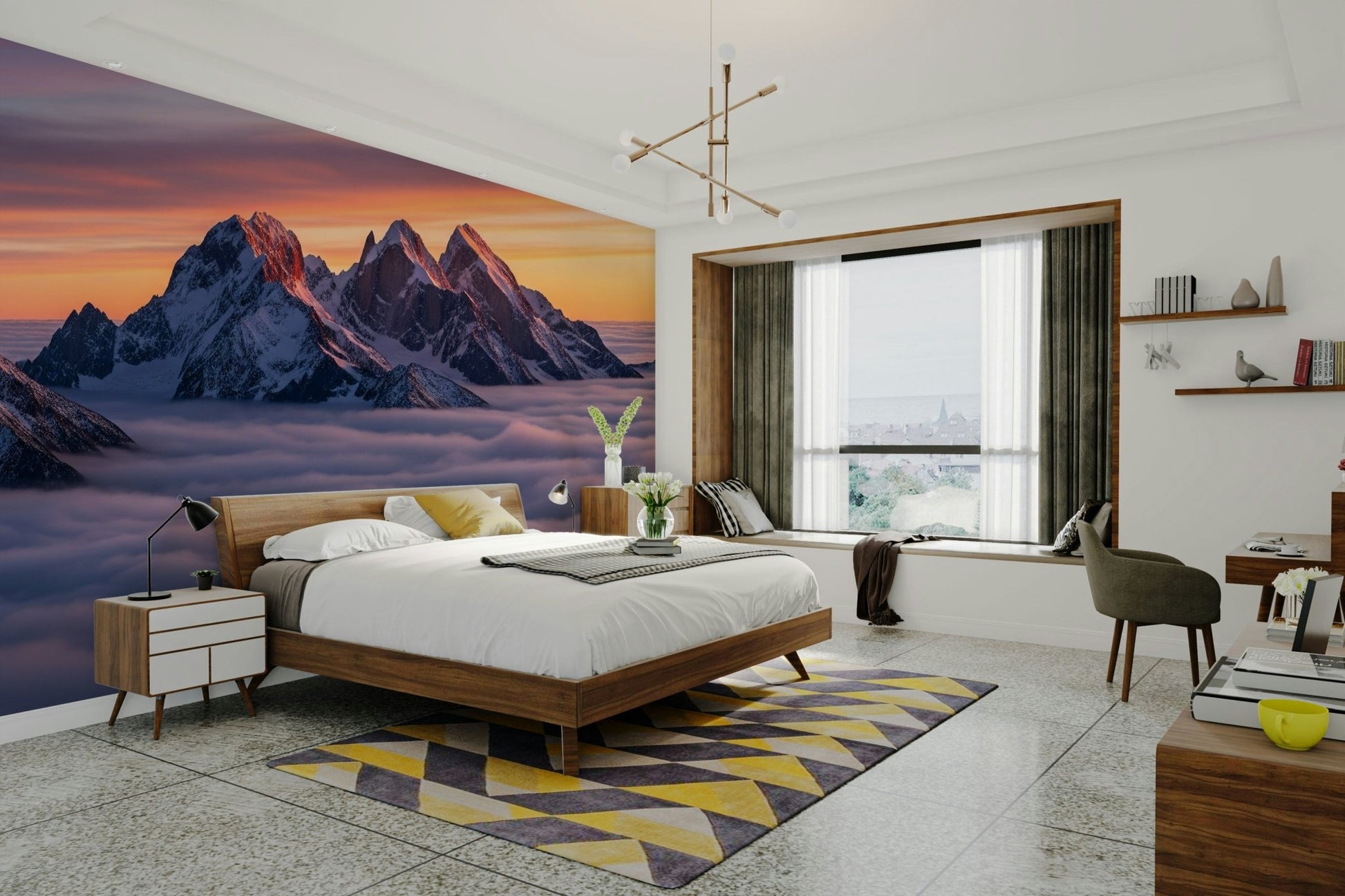 The overall mood is one of quiet and solitude.
