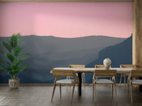 The wallpaper for walls being installed.