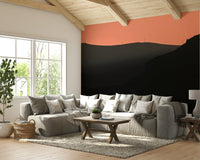 A detail shot of the soft, gradient tones in the wallpaper.