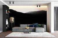 A detail shot of the soft, gradient tones in the wallpaper.