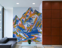 Earth-toned mural wallpaper for calm spaces
