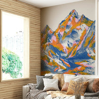 Wall mural featuring quiet mountain depth
