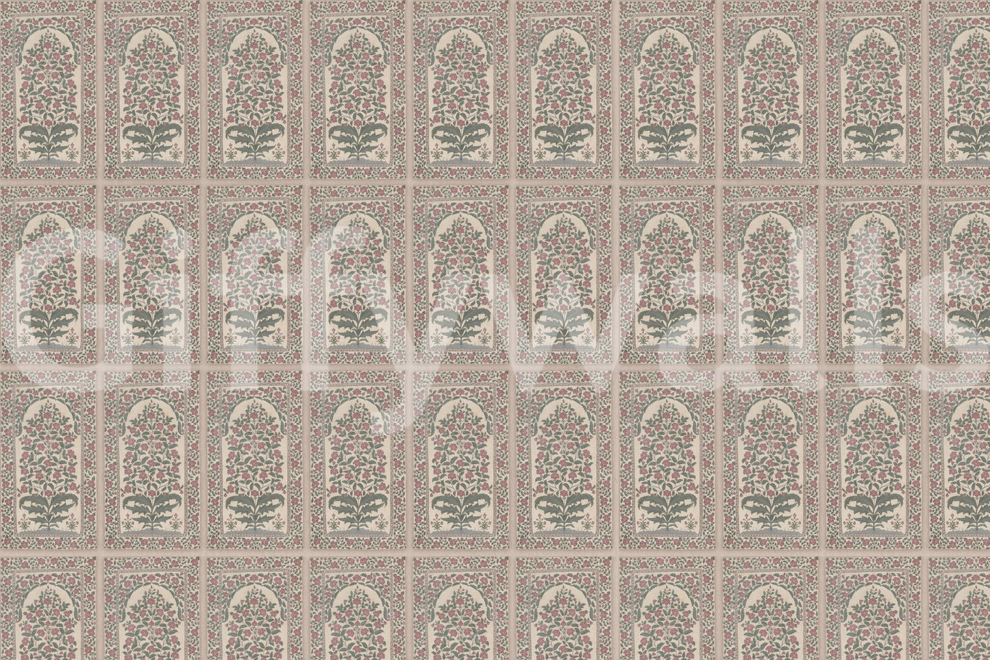 Mughal Bloom Arches Wall Mural