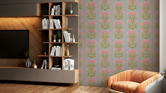 The colors are soft, muted tones of pink, green, and beige. GD3549

