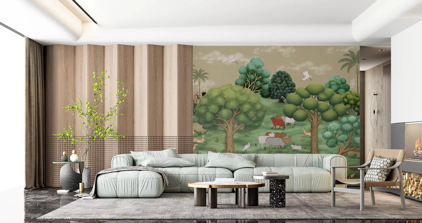 Mughal Forest Serenity Wall Mural