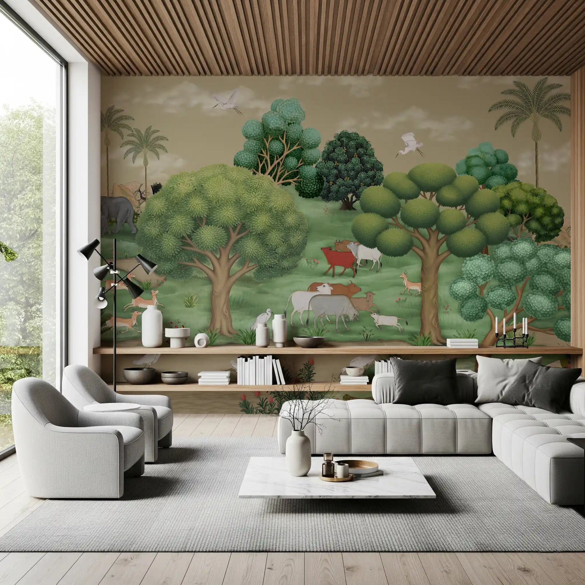 Mughal Forest Serenity Wall Mural
