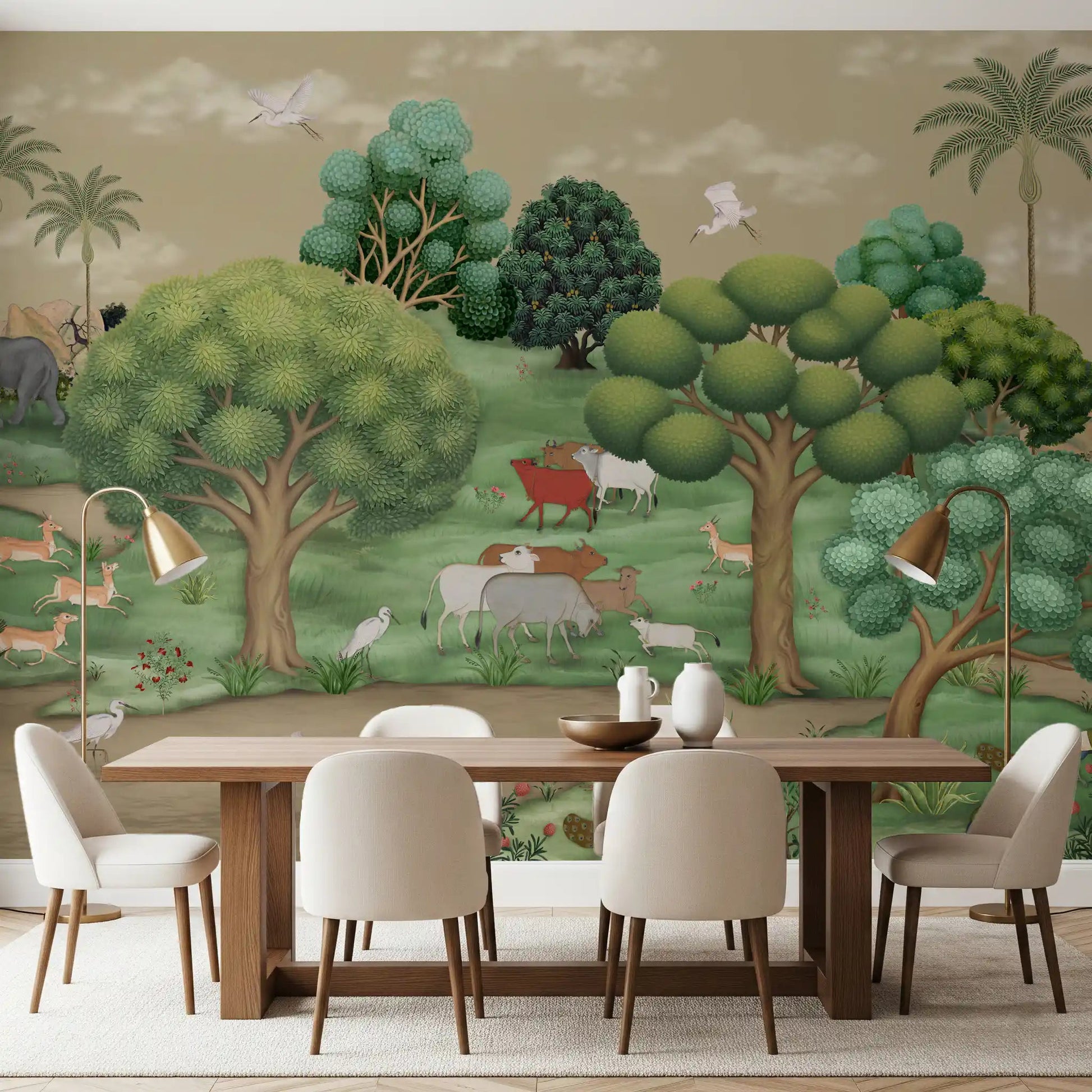 Mughal Forest Serenity Wall Mural