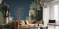 Opulent Mughal garden wallpaper for regal decor