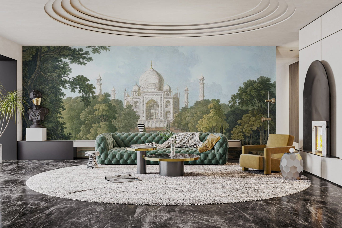 Classic Taj Mahal art wallpaper
