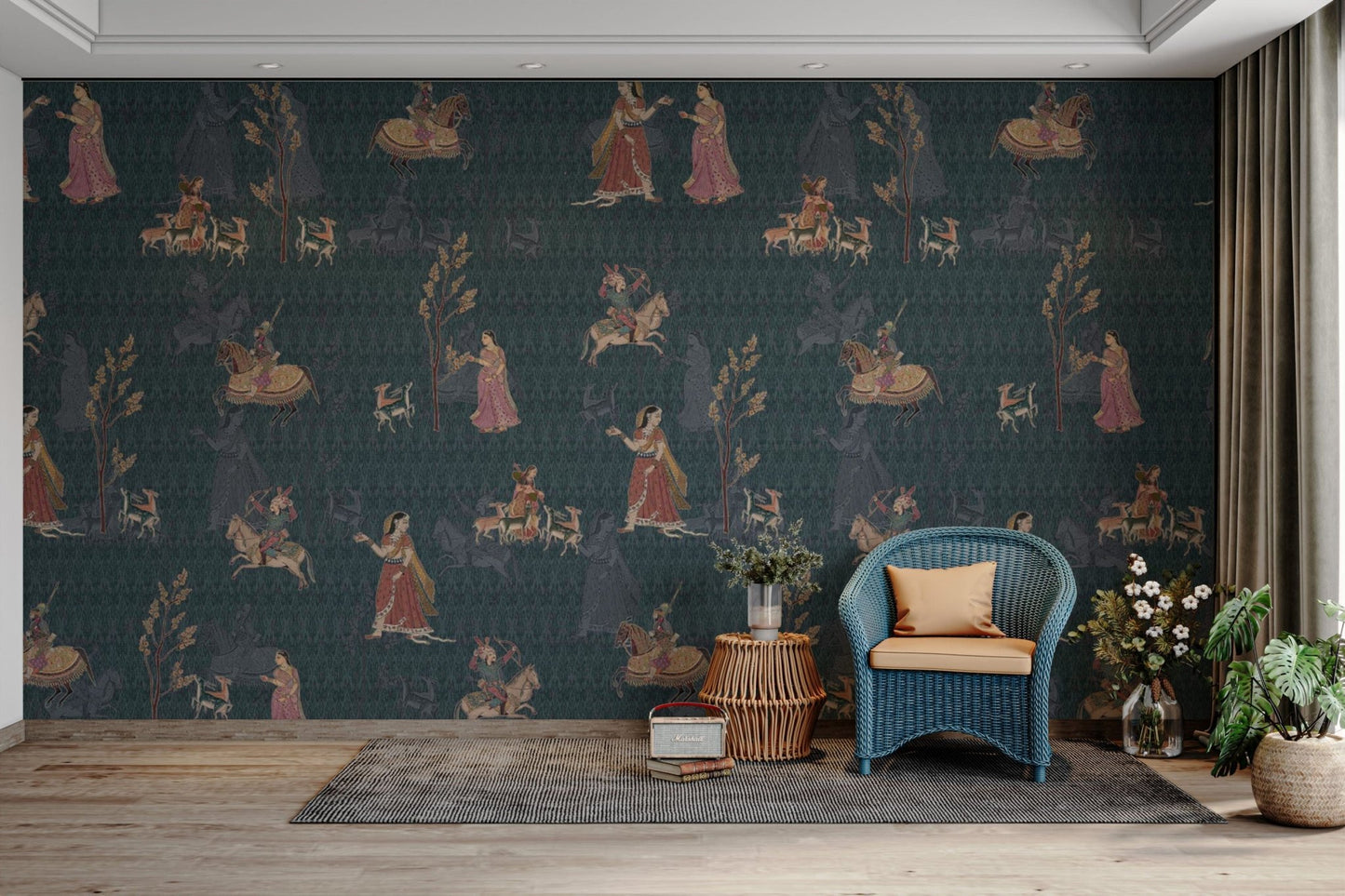 Ethnic Mughal jungle story wallpaper

