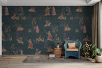 Ethnic Mughal jungle story wallpaper

