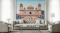 Mughal Majesty peel and stick wallpaper showing royal domes.
