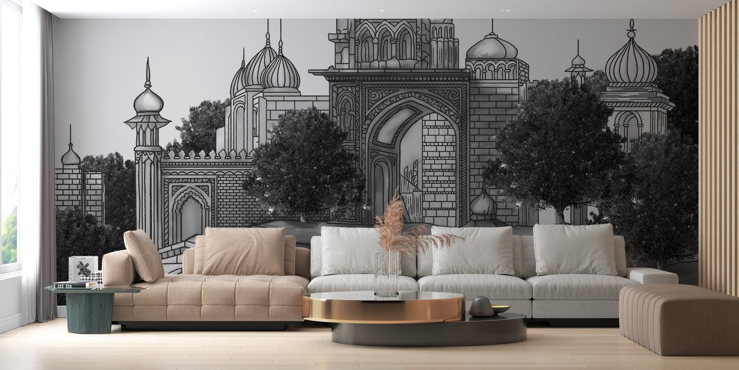 Mughal palace mural A861