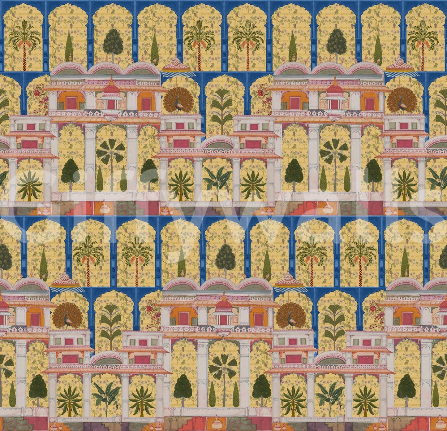 Mughal Palace Garden Wall Mural