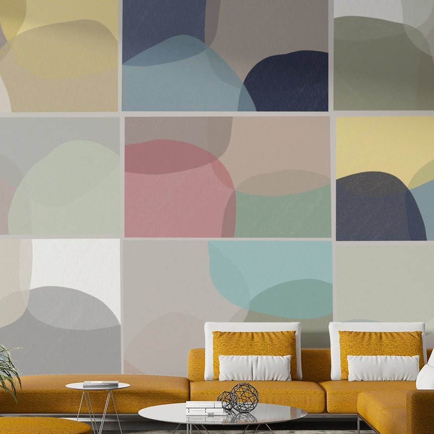 Colorful abstract wall mural

