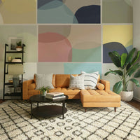Bold multicolor wall mural design

