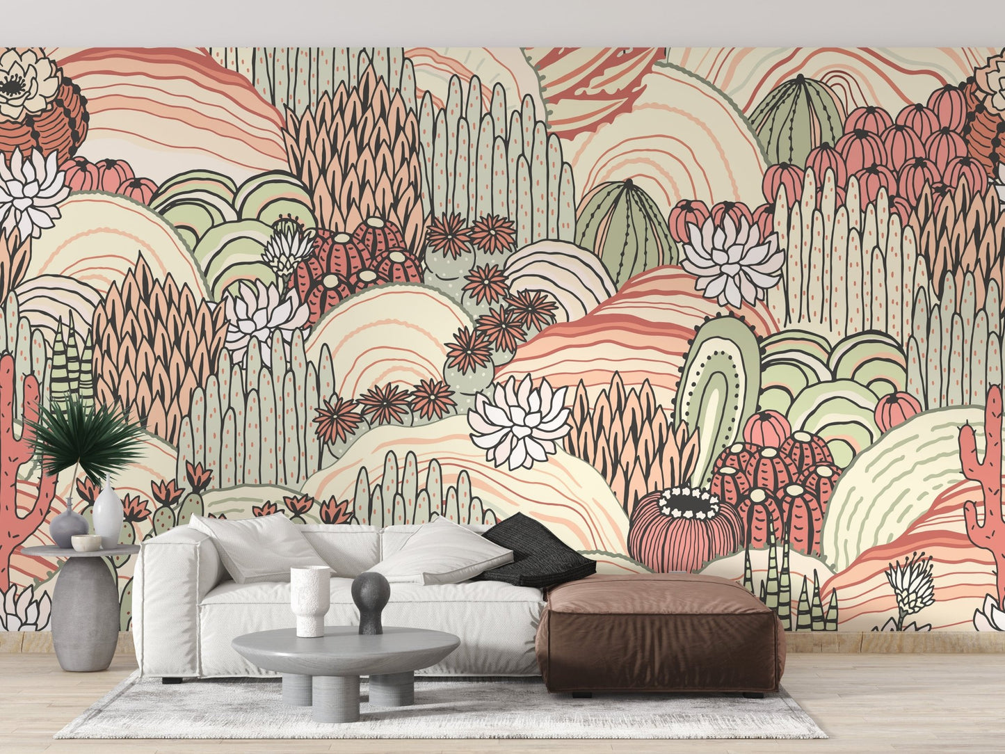 Multicolor Cactus and Succulents Wallpaper Murals - Giffywalls A969