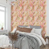 Playful wallpaper with multicolor stripes

