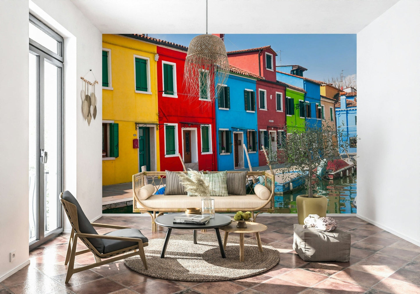 Multicolored Burano Wall Mural